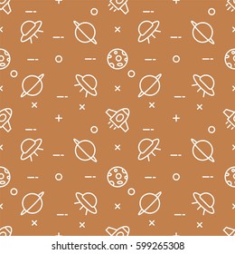 seamless space pattern background