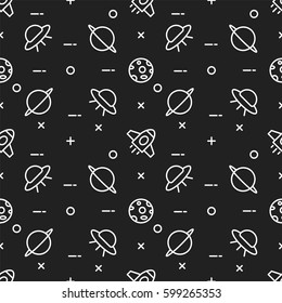 Seamless Space Pattern Background