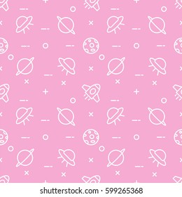 seamless space pattern background