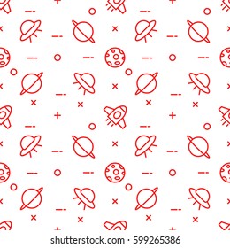 seamless space pattern background