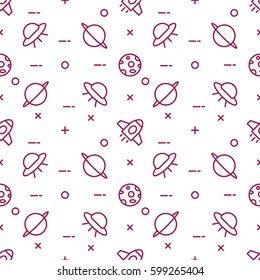 seamless space pattern background