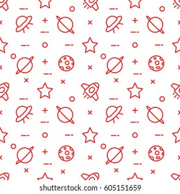 seamless space pattern background