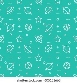 seamless space pattern background