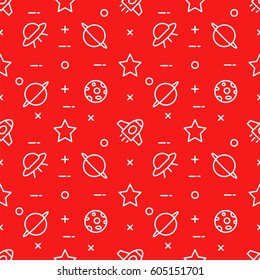 seamless space pattern background