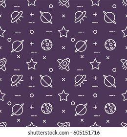 seamless space pattern background