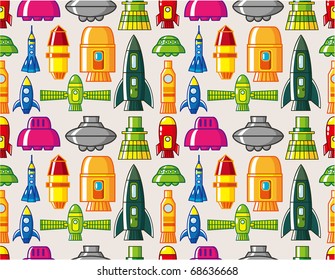 seamless Spacecraft pattern