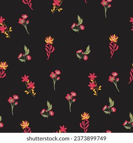 seamless, spaced out, floral pattern, flowers in bunches, clusters