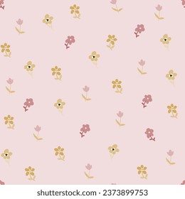 seamless, spaced out, floral pattern, flowers in bunches, clusters