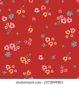 seamless, spaced out, floral pattern, flowers in bunches, clusters