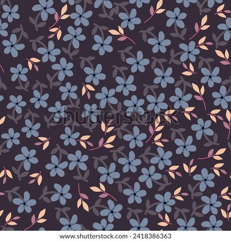 seamless, spaced out, floral pattern, flowers in bunches, clusters