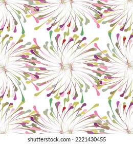 Seamless spark flower fabric design like ornament vector. Suit for package design, wallpaper, fashion print.