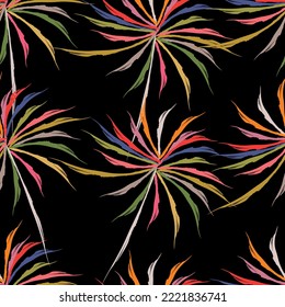 Seamless spark flower fabric design like ornament vector. Suit for package design, wallpaper, fashion print.