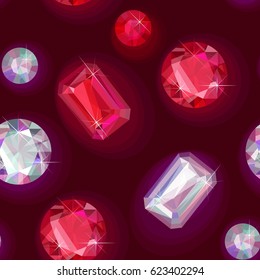 Seamless sparkling gems