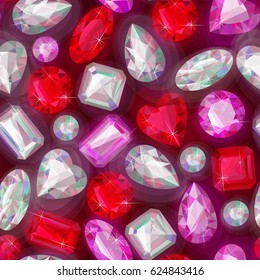 Seamless sparkling gems