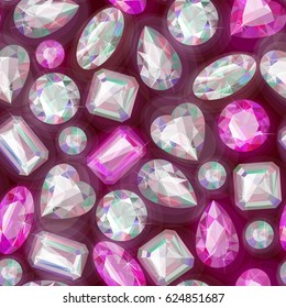 Seamless sparkling gems