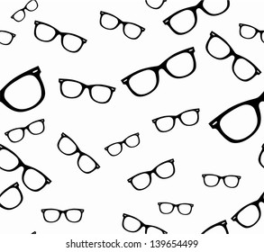 Seamless spectacles, glasses pattern, eyeglasses, specs pattern. Sunglasses