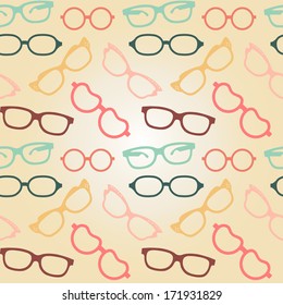 Seamless spectacles, glasses pattern, eyeglasses, specs pattern