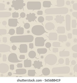 Seamless speech bubble background with text space. Vector