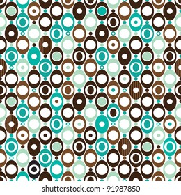 Seamless Sphere Seventies Mod Pattern Background In Vector