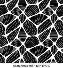 Seamless spider web. Connected white lines on black background