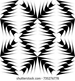 Patrón de Spike sin foco. Resumen Ornamento monocromo