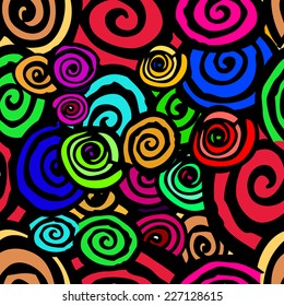 Seamless spiral background graphic. Vector 