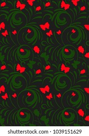 seamless spiral butterfly pattern