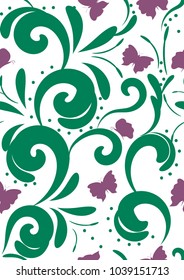 seamless spiral butterfly pattern