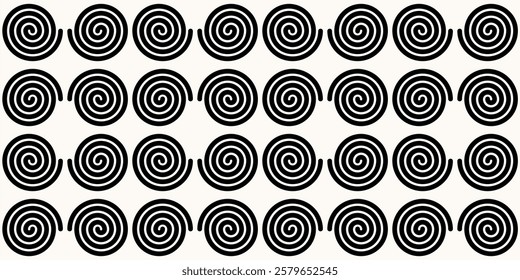 Seamless spiral, circle, black and white are suitable for wallpaper and can be used for other designs. love, heart, valentine's day