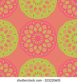 Seamless spirograph geometric texture vector background pattern