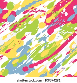 Seamless splash pattern in pastel colors. Vector illustration