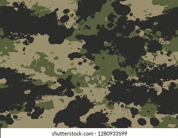 Seamless Splatter Camouflage Pattern