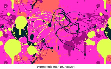 Seamless splatter paint background pattern