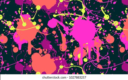 Seamless Splatter Paint Background Pattern