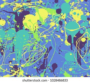 Seamless splatter paint background pattern