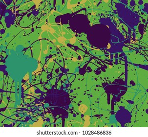 Seamless splatter paint background pattern