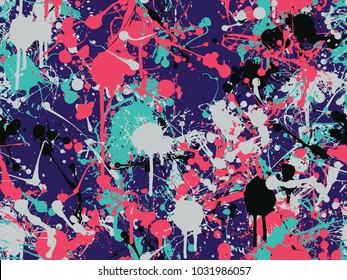 Seamless Splatter Paint Pattern