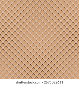 Seamless split diamond pattern in brown flat vector design, natural geometric style for textile, wallpaper or decor
