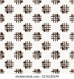 Seamless spoon and cutlery patterns for backgrounds, packaging, textures, fabric patterns, wallpapers, wall decorations for restaurants, cafes and other places to eat