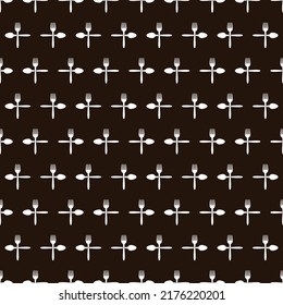 Seamless spoon and cutlery patterns for backgrounds, packaging, textures, fabric patterns, wallpapers, wall decorations for restaurants, cafes and other places to eat