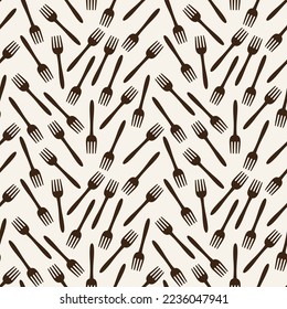 Seamless spoon and cutlery patterns for backgrounds, packaging, textures, fabric patterns, wallpapers, wall decorations for restaurants, cafes and other places to eat