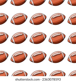Seamless sport pattern with American football equipment vector illustration 