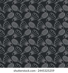 Seamless sport pattern. Background with sports icons. Doodle sport illustration