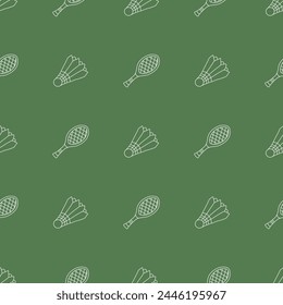 Seamless sport pattern. Background with sports icons. Doodle sport illustration