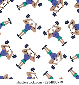 Nahtlose Sportart mit Gewichtshundertteilen.