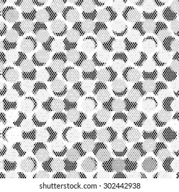 Seamless spotted abstract bubble. Line illustration background