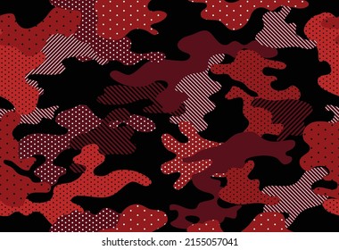 Seamless Spotted Camouflage Abstract Pattern, Military Dot Camouflage Repeat Pattern Design For Army Background, Printing Clothes, Fabrics, Sport Jersey Texture, Poster, Cards And Wallpaper Background