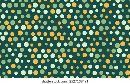 Seamless spotted pattern with abstract circles, perfect for textile prints, wallpaper, or creative geometric posters. Trendy polka dot design for modern backgrounds.