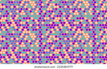 Padrão pintado sem costura com círculos abstratos, perfeito para impressões têxteis, papel de parede ou cartazes geométricos criativos. Design moderno de pontos polka para fundos modernos.