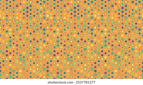 Seamless spotted pattern with abstract circles, perfect for textile prints, wallpaper, or creative geometric posters. Trendy polka dot design for modern backgrounds.